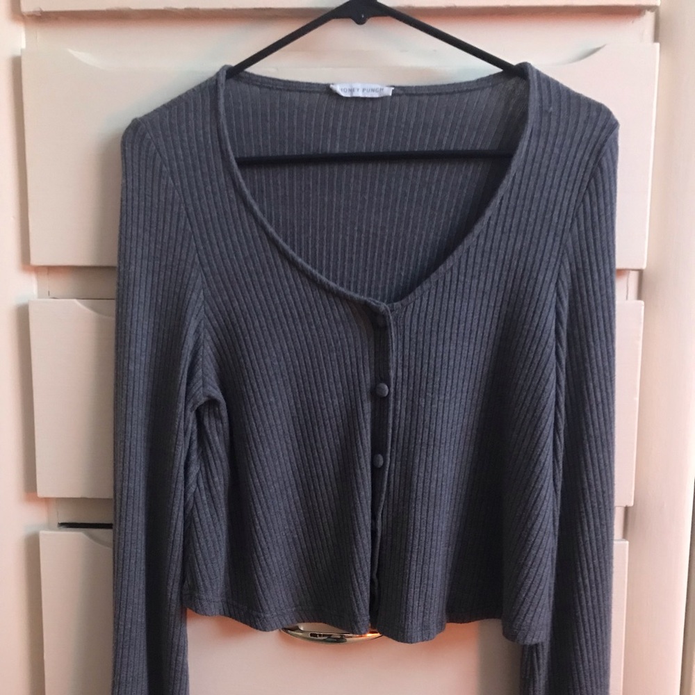 Honey Punch Bell Sleeve Button Too